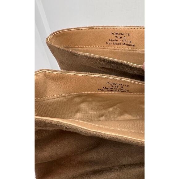 Journee Collection Markie Tan Boots Slouch Mid-Calf Style Soft Faux Suede SIZE 9 - Picture 8 of 10